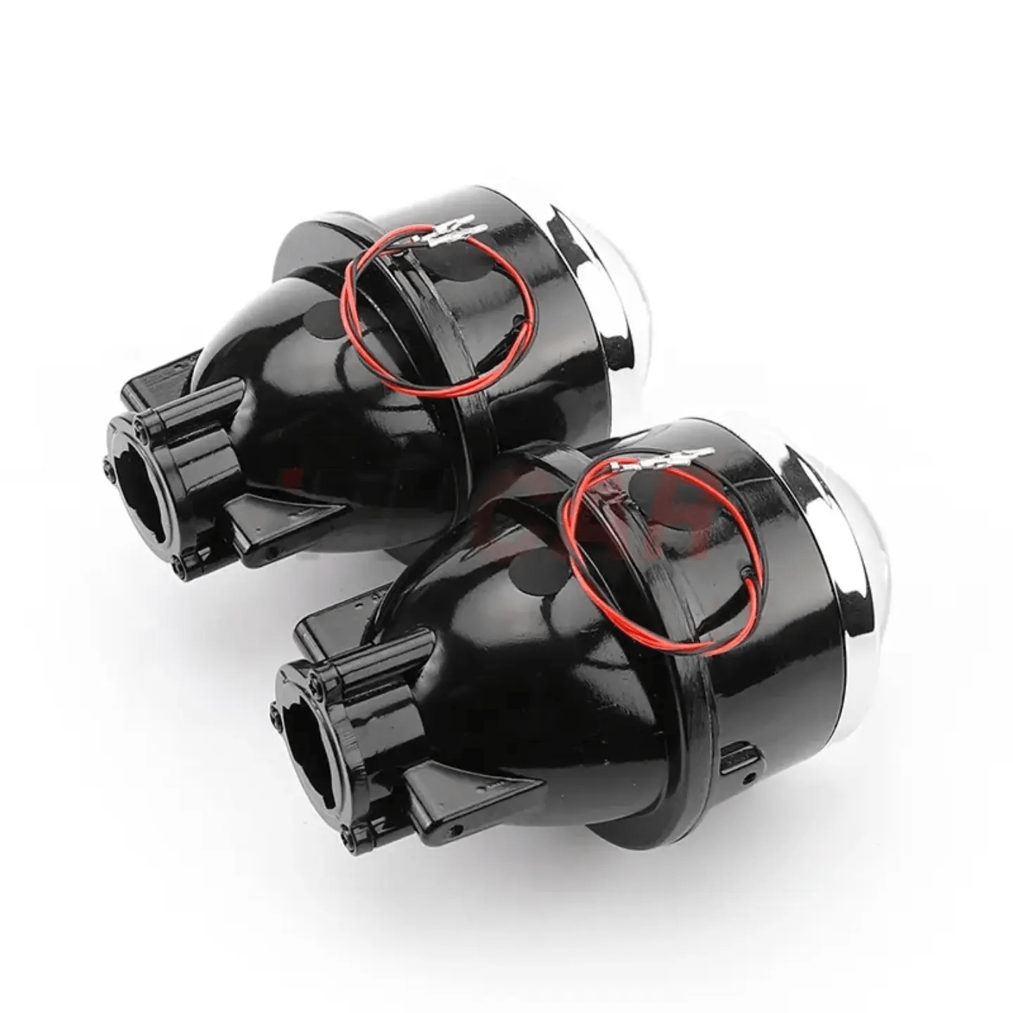 Iphcar M612 Xenon Fog Light with Blue Lens, HID / led 3000K - 6000K, Bi - Xenon bi led Projector. (Note - These are projector lens only with clamps . Bulbs are not included. Bulb fitment type h8/h9/h11) - AUTOXPO