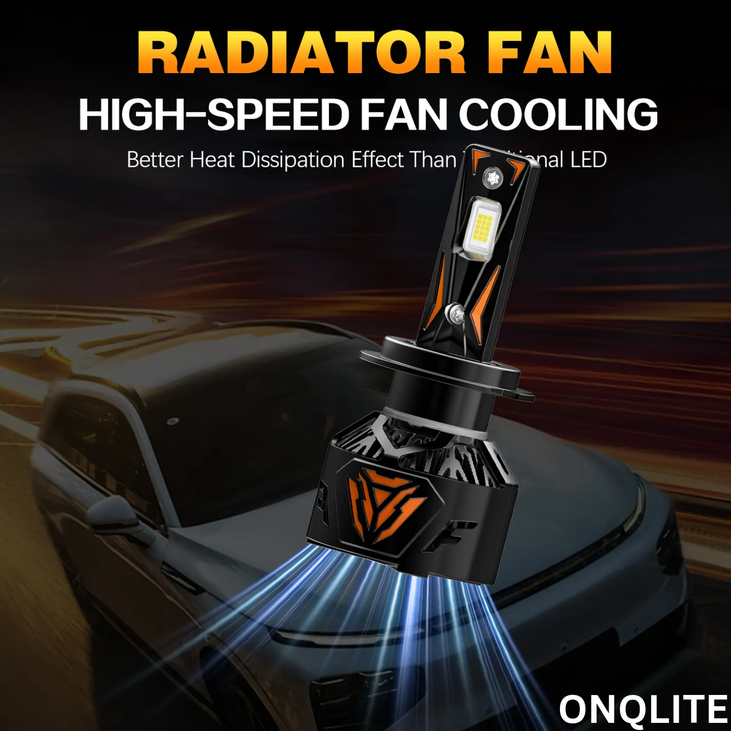 Onqlite H4 LED HEADLIGHT FOR CAR & BIKE LED Bulb 120 WATTS  15000 Lumens 6000k Bright White LED bulbs ( 1 piece of h4 bulb )