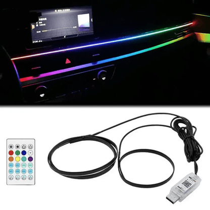 AUTOXPO car led K4 dashboard ambient cardi style led strip light 1 strip of 110cm Bluetooth app controlled remote rgb atmosphere led universal usb plug and play - AUTOXPO