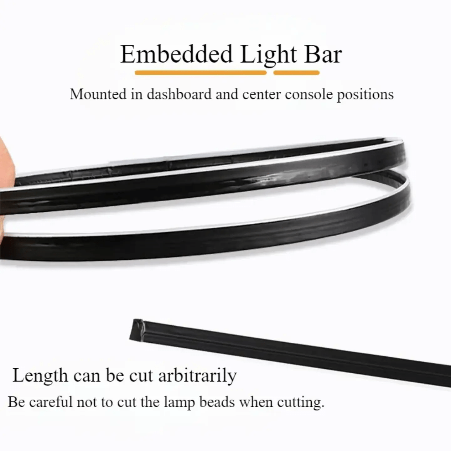 AUTOXPO car led K4 dashboard ambient cardi style led strip light 1 strip of 110cm Bluetooth app controlled remote rgb atmosphere led universal usb plug and play - AUTOXPO