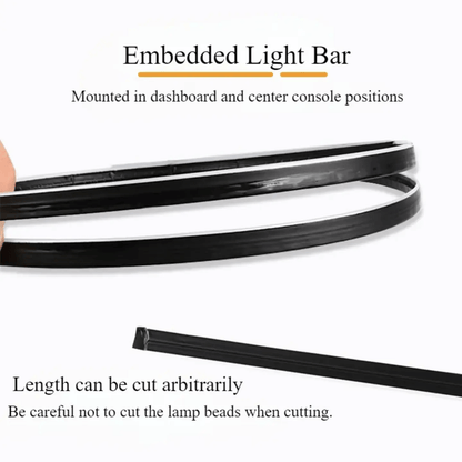 AUTOXPO car led K4 dashboard ambient cardi style led strip light 1 strip of 110cm Bluetooth app controlled remote rgb atmosphere led universal usb plug and play - AUTOXPO