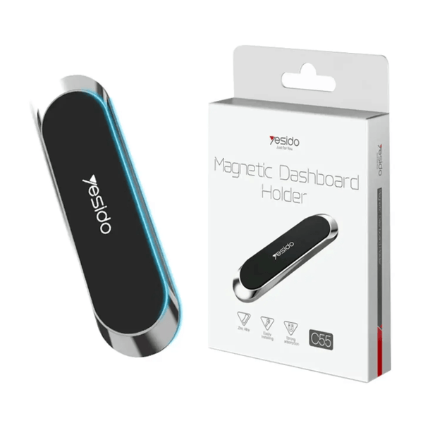 Premium quality Magnetic Phone Holder features a mini design with wide applications, offering stability and sophistication for car, office, or home use(yesido c55) - AUTOXPO