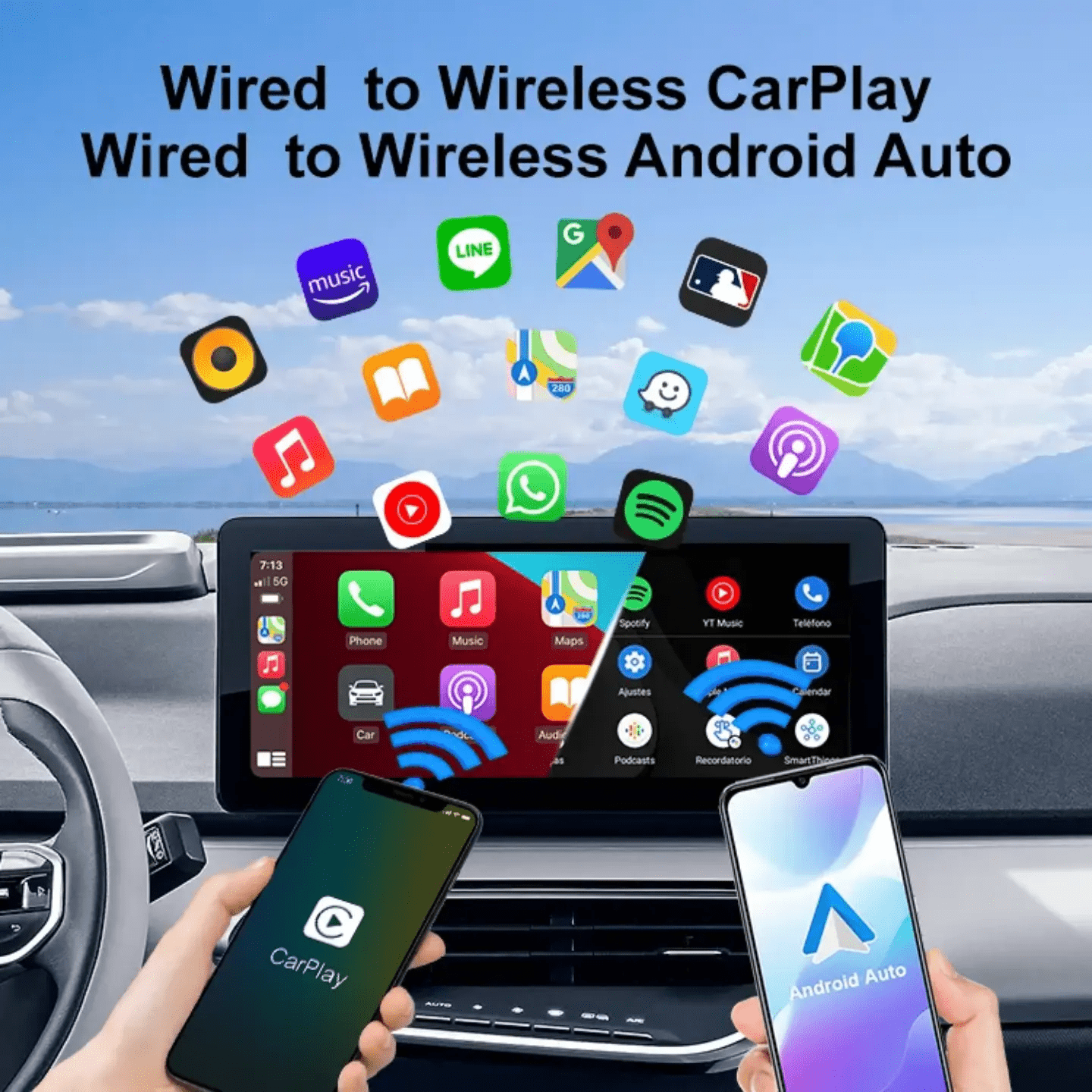 The Mini SE - 5B PRO is a wireless CarPlay and Android Auto adapter that converts wired connections to wireless, supporting seamless phone - to - car screen functions like music, navigation, and voice control via Siri or Google Assistant - AUTOXPO