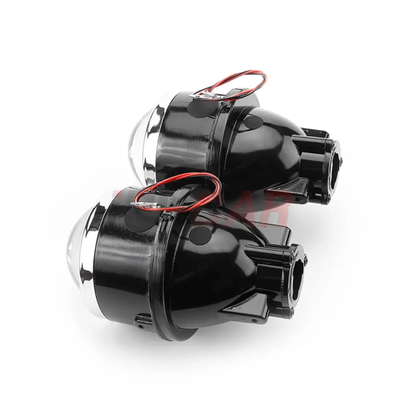 Iphcar M612 Xenon Fog Light with Blue Lens, HID / led 3000K - 6000K, Bi - Xenon bi led Projector. (Note - These are projector lens only with clamps . Bulbs are not included. Bulb fitment type h8/h9/h11) - AUTOXPO