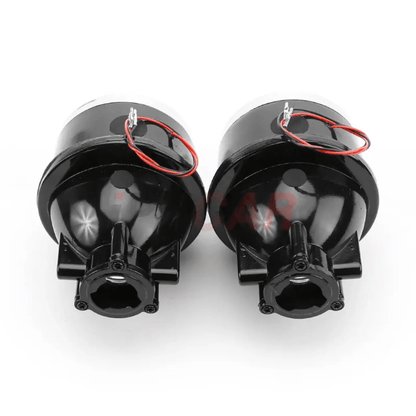 Iphcar M612 Xenon Fog Light with Blue Lens, HID / led 3000K - 6000K, Bi - Xenon bi led Projector. (Note - These are projector lens only with clamps . Bulbs are not included. Bulb fitment type h8/h9/h11) - AUTOXPO