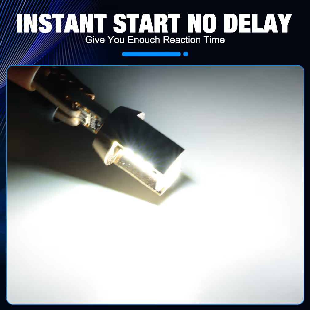 T10 W5W LED light bulbs 18-SMD canbus error free super bright Interior Bulbs Parking led bulb License Plate Reading Roof Light dome led lights for car bike motorcycle(Pure white,18 leds, pack of 2)