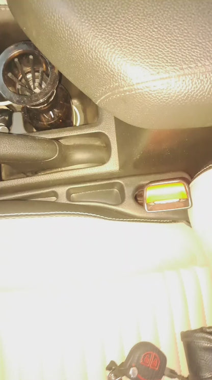 Pack of 2 Car Seat Gap Filler Organizer – EVA Car Organizer Fills Gap Between Seat & Console, Universal Fit with Buckle Base, Car Phone Holder wallet key holder Gap Pad for Cars & SUVs