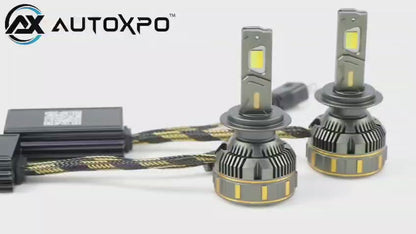 AUTOXPO H4 LED 360WATTS 48000LM APP Control  Color / wattage Adjustable Car Led Lights H4 dual beam Headlights Super bright bulbs car & bike led headlight(set of 2)