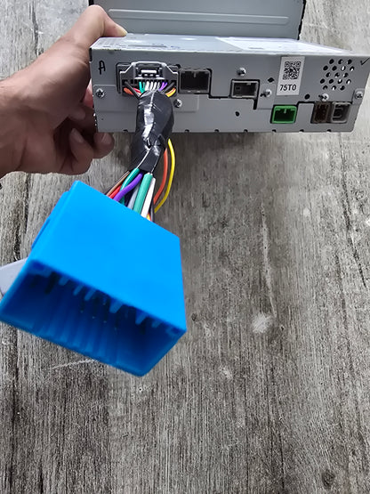 Car clarion stereo coupler maruti suzuki clarion audio system wiring harness grey socket female to male harness oem infotainment plug and play Clarion Car System Adapter