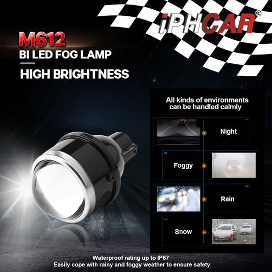 iPHCAR m612 projector BLUE LENS Xenon Fog Light , HID / led 3000K-6000K, Bi-Xenon bi led Projector , SET OF 2 iPHCAR PROJECTOR LENS FOGLAMP PROJECTORS