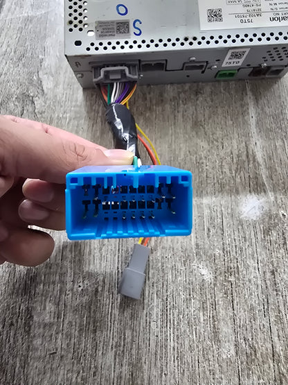 Car clarion stereo coupler maruti suzuki clarion audio system wiring harness grey socket female to male harness oem infotainment plug and play Clarion Car System Adapter