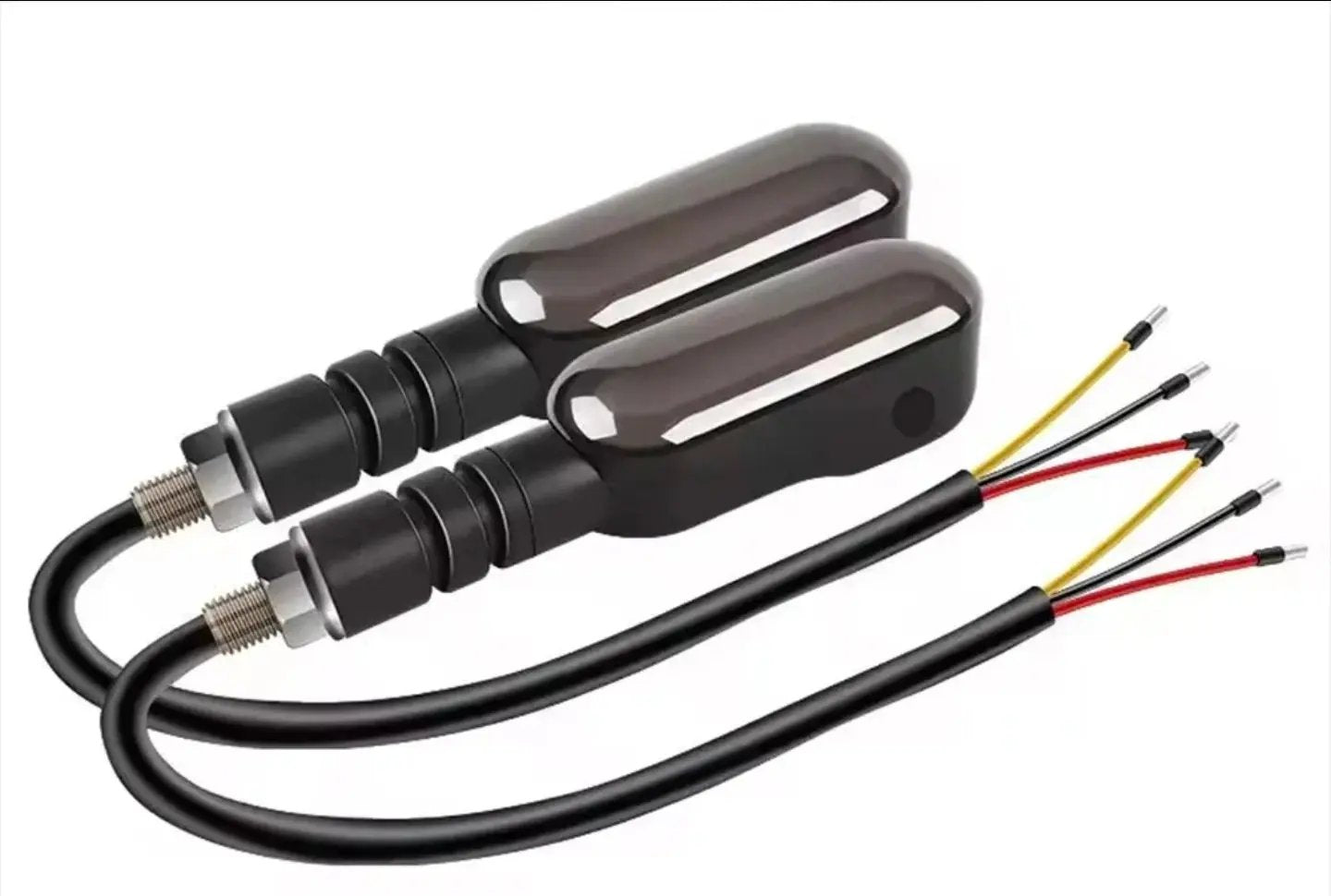 LED Turn Signal Light RGB Color DRL Amber Underglow Projection Lamp Sequential Flowing Flash Indicator shadow Light for Motorcycle pack of 2 pcs - AUTOXPO