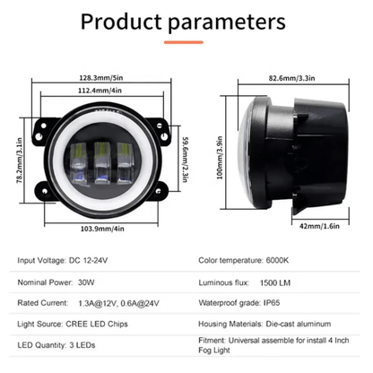 CAR LED FOG LAMP FOGLIGHT 3.5INCH UNIVERSAL ROUND SHAPE WITH DRL AND INDICATOR 3 PROJECTOR LENS STRAIGHT LINE FLOOD BEAM PATTERN - AUTOXPOCAR LED FOG LAMP FOGLIGHT 3.5INCH UNIVERSAL ROUND SHAPE WITH DRL AND INDICATOR 3 PROJECTOR LENS STRAIGHT LINE FLOOD BEAM PATTERNAUTOXPO