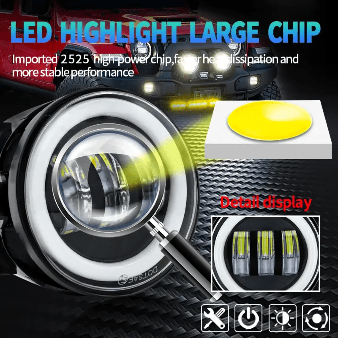 CAR LED FOG LAMP FOGLIGHT 3.5INCH UNIVERSAL ROUND SHAPE WITH DRL AND INDICATOR 3 PROJECTOR LENS STRAIGHT LINE FLOOD BEAM PATTERN - AUTOXPOCAR LED FOG LAMP FOGLIGHT 3.5INCH UNIVERSAL ROUND SHAPE WITH DRL AND INDICATOR 3 PROJECTOR LENS STRAIGHT LINE FLOOD BEAM PATTERNAUTOXPO